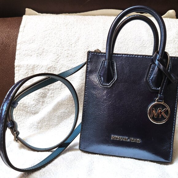Mercer Small Patent Crossbody Bag - Teal Metallic - Like New - Picture 1 of 7